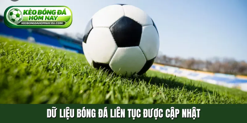 Dữ liệu bóng đá liên tục được cập nhật