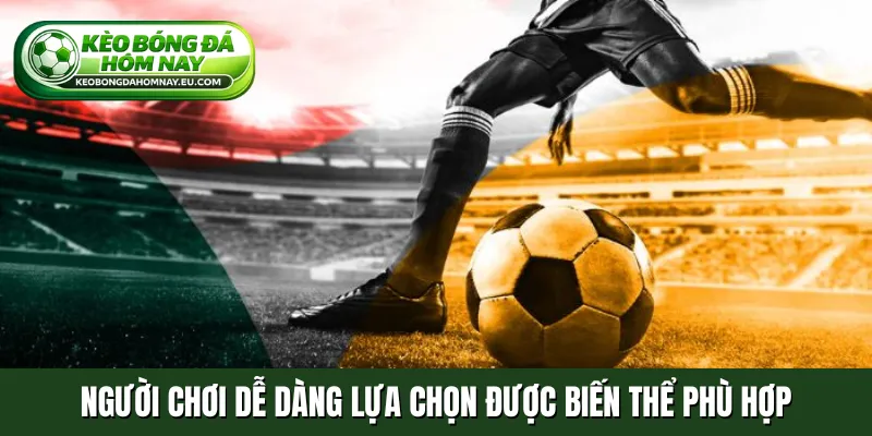 Người chơi dễ dàng lựa chọn được biến thể phù hợp